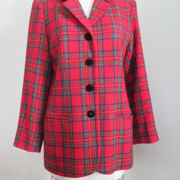 Talbots Wool Plaid Jacket Made in the USA - Picture 2 of 8